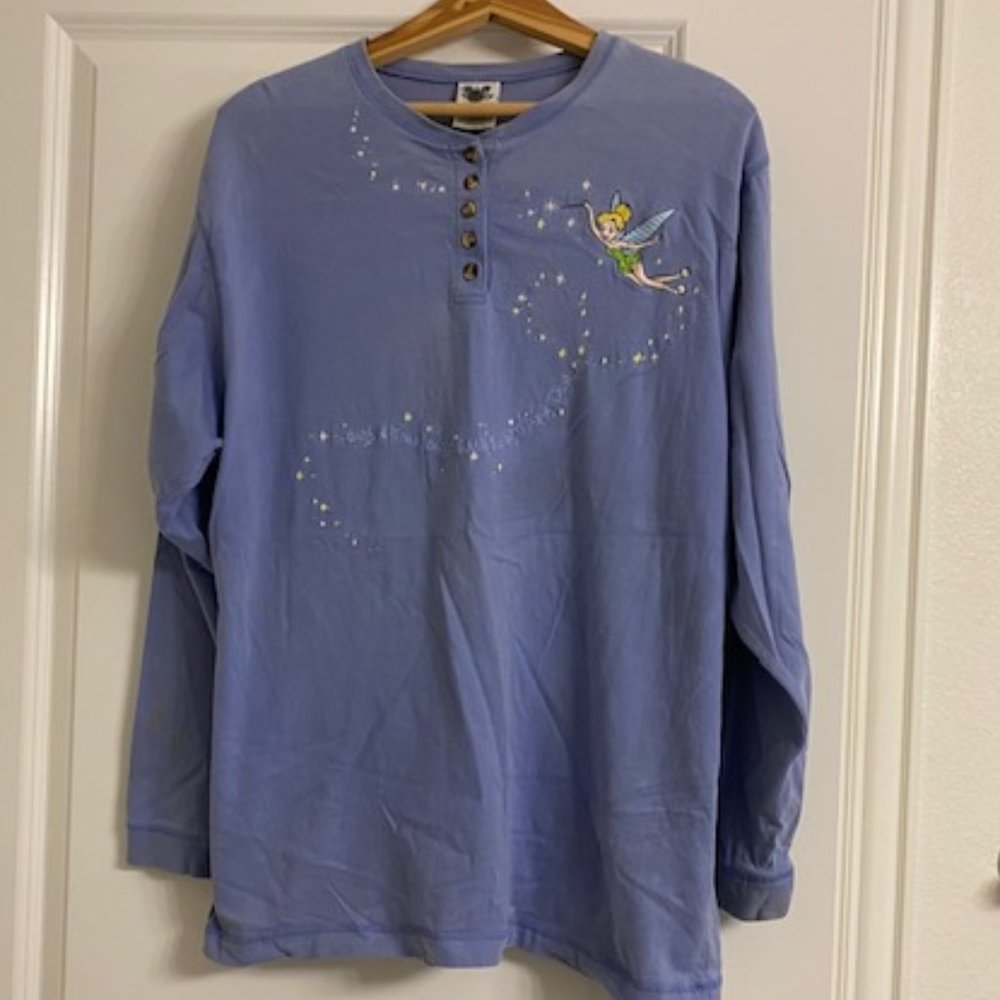 Women's Long Sleeve Blue Top with Fairy Design
